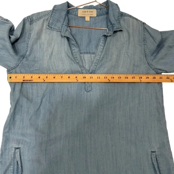 Anthropologie Light Blue Long Sleeve Dress - Picture 3 of 6